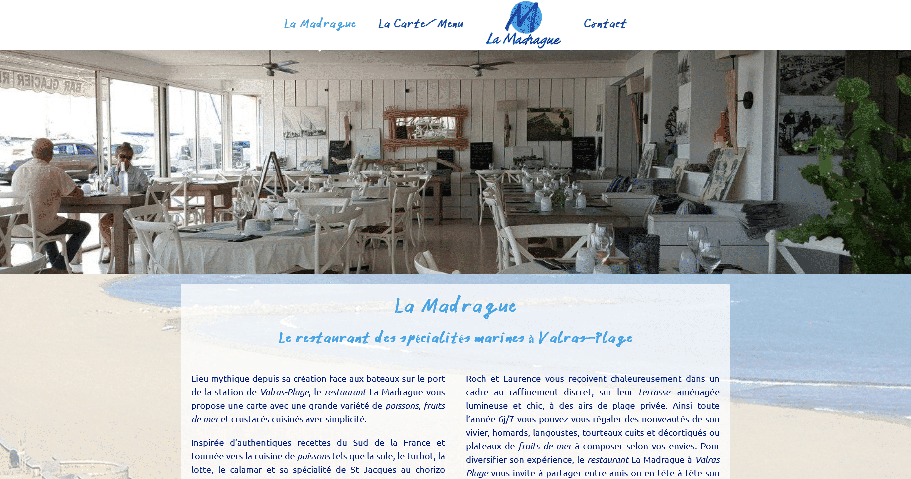 La Madrague Restaurant Valras Plage