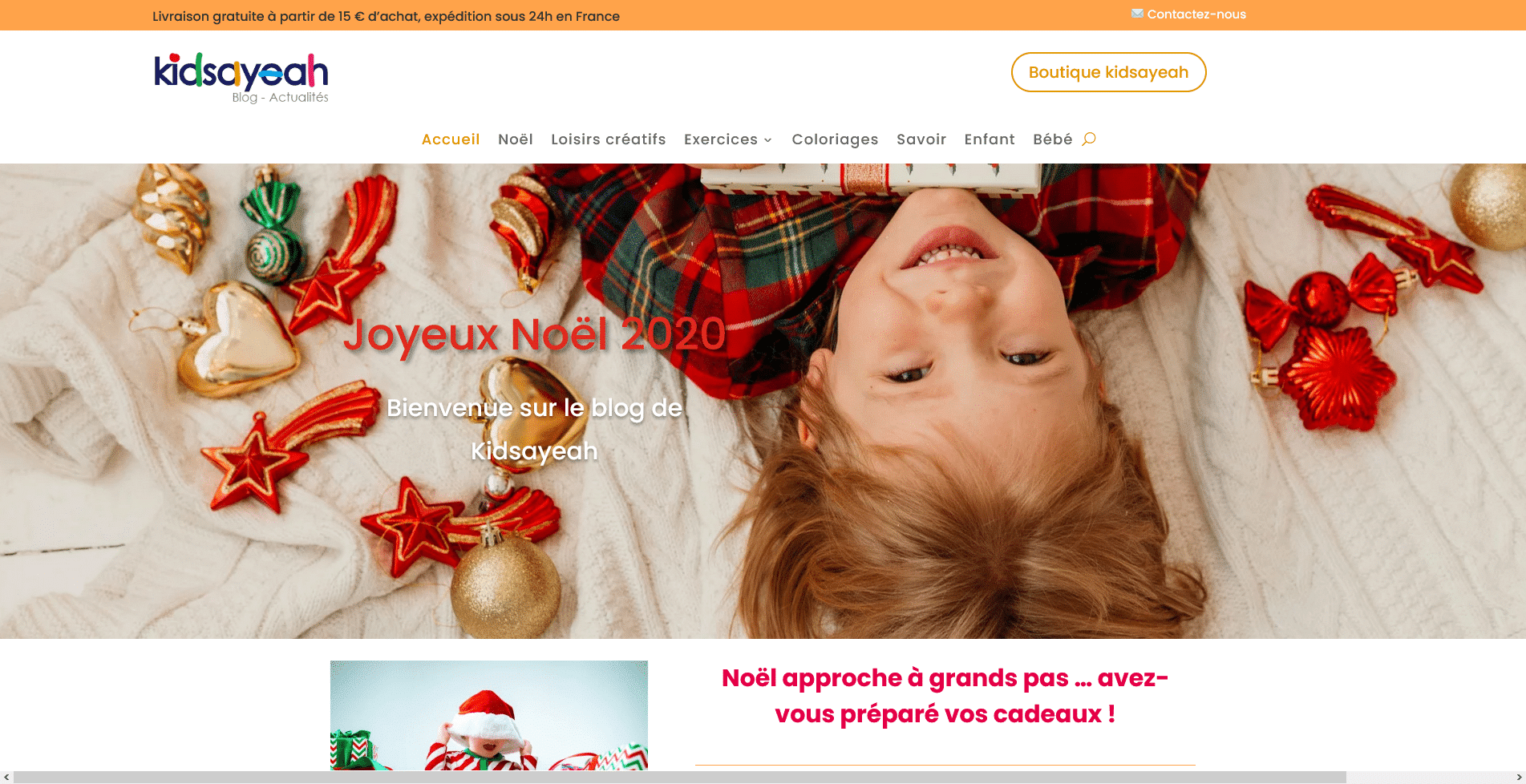 Site web kidsayeah.com réalisé par The Webmaster