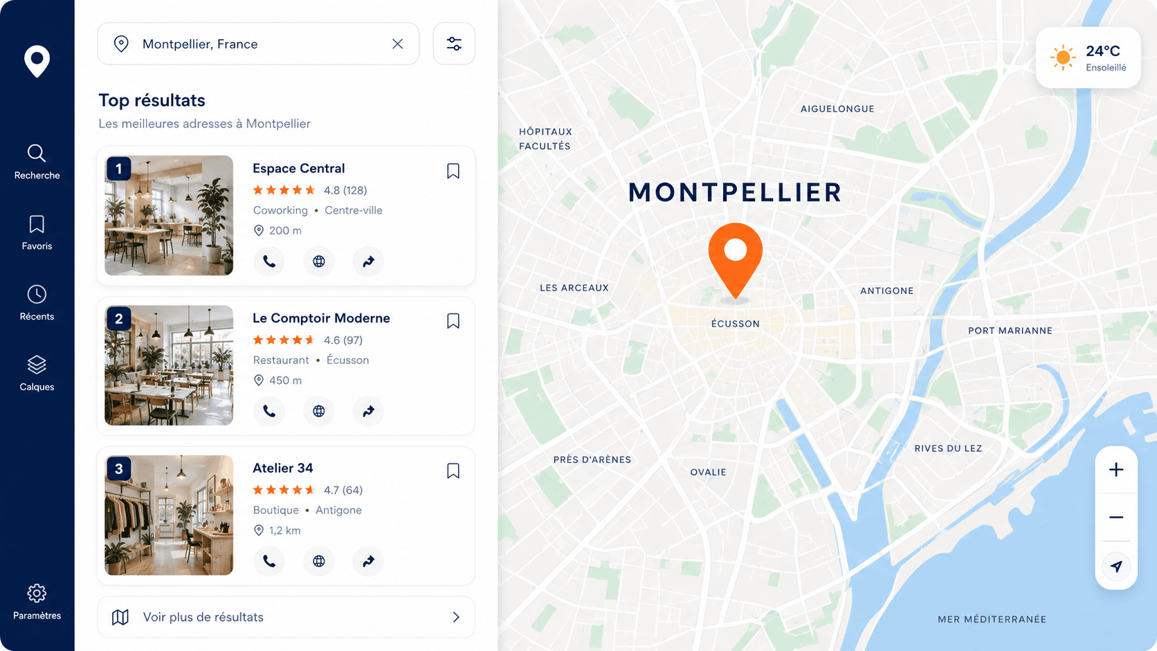 Recherche de lieux à Montpellier
